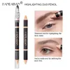 Handaiyan Brow Highlighter Pencil Double-End Highlighting Duo Pencil Matte och Shimmer Eyebrow Contouring Concealer Pen