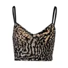 Women Leopard Print Sweet Sexy Crop Top Summer Streetwear Y2K Rave Party Club Lace Frill V Neck Camisole Casual Ruffles Clothes Women's Tank