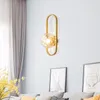 Moderne Lampe im Stil einer goldenen LED-Glaskugel, amerikanischer Gang, Flur, Schlafzimmer, Nachttisch, Badezimmer, Wandleuchten, Studie, kreative Dekoration, Badezimmerspiegel, Scheinwerfer