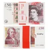 Prop Money UK Pounds GBP Bank Game 100 20 Notes Filmes Authentic Film Edition Play Fake Cash Cash Casino Pooth Props265s