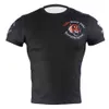 Tissu extensible noir fitness sports t-shirt féroce MMA maillots de boxe tigre muay thai rashguard jiu jitsu sauna costume roi boxe 21960763