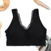 Lace Bra For Women Gym Tops Yoga Underwear Fitness Free Size High Elastic Breathable Quick Dry Sportswear Active Clothing