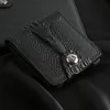 As carteiras usam fivela magnética resistente a Multi Pocket Men Practical Wallet Classic Gift Card Titular Retro requintado PU couro
