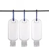 Metal Hook 60ml Hand Sanitizer Bottles PET Plastic Flip Cap Bottle For Disinfectant Hand Sanitizer Free Sea shipping RRA8031