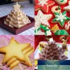 6 pezzi di biscotti a forma di stella di Natale stampo in plastica per albero di Natale set di formine per biscotti torta fondente strumenti di decorazione di cottura fai da te prezzo di fabbrica design esperto qualità