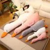 120cm kawaii büyük beyaz kaz peluş oyuncaklar doldurulmuş hayvanlar yumuşak peluş sevimli uyku yastık hediyeler kızlar için desen8439946