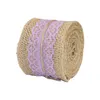 Party Decoration 1M Burlap Ribbon Vintage Wedding Favor Centerpieces Sisal Lace Trim Jute Hessian Rustic Event Decor Supplies