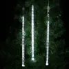 Heminredning Multi-Color 13.1ft Meteor Dusch Rain Tubes 8 LED Julljus Bröllopsfest Trädgård Xmas String Light Outdoor Indoor Decors