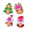 DHLファストフィジットおもちゃ漫画感覚バブルおもちゃシンプルなディンプルアリステスかわいいクリスマスプッシュのための手を絞る子供パーティーギフト
