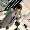 Grau Koreanische Vintage Mode Frauen Blazer Jacken Kurzarm Kerb Kragen Einreiher Lose Feste Weibliche Blazer Mäntel 210515