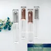 40pcs/lot Square Lip Gloss Tube Rose Gold Silver Refillable Bottles Plastic Empty Packaging Liquid Lipstick Container