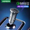 Ugreen PD 20W USBタイプCクイックチャージ4.0 3.0 QC速い充電iPhone 12 11 Samsung携帯電話車の充電器