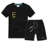 2021 Summer Clothing Sets Boys TShirt Golden Letters Designer Kids Clothes Girl Sports Twopiece Round Neck Short sleeve Pants 26555111