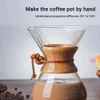 400mlクラシックガラスエスプレッソコーヒーメーカースタイルコーヒーメーカーコーヒーマシンフィルターコーヒーポットキッチンサプライ210408