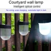 Solmurljus för trädgård / Yard Fence Lamp IP65 Sensorns säkerhetsbrytare Enkel att installera
