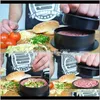 Narzędzie prasowe drobiu 1 Zestaw Dom DIY Hamburger Okrągły kształt Nonstick Cutlets Burger Patty Makers Grade Abs Kitchen Narzędzia mięsne EWF25774528