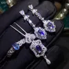 Браслет, серьги ожерелье натуральный синий лунный камень драгоценный камень 925 стерлингового серебра кольцо для драгоценного камня ювелирные изделия из драгоценного камня набор ретро площадь девушки подарок