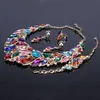 Fashion Bridal Jewelry Sets Wedding Necklace Earring Bracelet Ring For Brides Party Prom Costume Accessories Decoration Women H1022