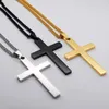 Pendant Necklaces 2021 Punk Gothic Cross Necklace For Women Men Hip Hop Stainless Steel Vintage Trendy Fashion Neck Chain Collar