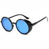 Lunettes de soleil rondes Vintage hommes femmes Design rétro Steampunk lunettes UV400 lunettes de soleil fobn pour homme femme