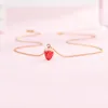 Orecchini Collana 2021 Stile coreano in oro Strawberry Mini frutta da frutta borchie braccialetto di moda gioielli set
