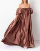 Off Shoulder Maternity Ruffles Nachtkleding Jurk Losse Nacht Robe Fotografie Jurken voor Dames Party Bruids Nachthemd Roaden