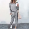 Outono lounge wear terno mulheres loungewear plus tamanho 2 peça conjuntos senhoras tracksuit feminino dois trajes para as faixas femininas