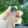 Çap 22mm Şeffaf Cam Kavanozlar Siyah Plastik Kapak 5ml 6ml 7ml 10ml 14ml Vitreus El Sanatları Uçucu Yağ Şişesi Parfüm Şişeleri