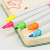 Highlighters 5pcs / set Candy Färg Highlighter Pen Set Mini Fluo Markers Stationery Office School Supplies FluorcestaNe Caneta