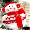 Decorações Festivo Festa Suprimentos Jardim Chuangda Christmas Tree Decoração Santa Claus Snowman Home 0014 Gota entrega 2021 VubGl