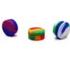 Silicone Colorful Round Medicine Box Cigarette Jewelry Storage Cases Mini Portable Pill Boxes Eco-Friendly Container Case RRA9640