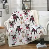 Blankets Love Cute American Staffordshire Terrier Mysig Premium Fleece Blanket 3D Printed Sherpa på sängen Hemtextil