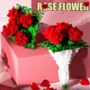 BZDA Kids Potples Plant Creatieve Ideeën Bloem Boeket MOC Romantische Rose Bouwstenen Home Decor DIY Speelgoed voor Girlbirthday Gift Q0823