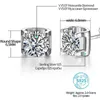 Silver 925 5.0mm 0.5Ct Diamond Earrings Wedding Jewelry Women Earring Stud Sterling 925 Round 210616