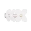 1 Sztuk Kwiat Wstążka Włosy Włosy Koronki Pearl Kwiatowy Hairpin Cute Princess Dzieci Snap Barrettes Dziewczyna Akcesoria do włosów TS213