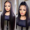 360 Lace Frontal Straight Human Hair Wigs Brazilian 28 30 inch Synthetic Front Closure Wig For Women