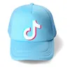10 färger sommar mesh boll hatt tiktok logo baseball kepsdesigners unisex snapbacks net patchwork hästsvans hattar sport strand visan