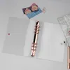 Agenda, Tagebuch, Planer, PVC, Roségold, transparente Ordner, lose Blätter, 6 Ringe, A5, A6, 30 mm, Einband 210611335s