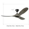 Ceiling Fans 52 Inch Grey Vintage Fan Wood Without Light Nordic Wooden With Remote Control DC Ventilador De Techo