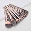 10PCS Champagne Color Professional Makeup Sets Natural Soft Bristle Cosmetics Beauty Artist Tool Complete Brushes 211119