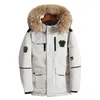 Colarinho de pele real encapuçado para baixo jaqueta homens e mulheres a mesma grossa inverno Outdoor neve casaco casal ferramentas grandes 211008