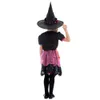 Costume da strega di Halloween per bambine, scintillanti stelle d'argento, stampato, vestito cosplay di carnevale, con cappello a punta, bacchetta magica, vestiti Y0913