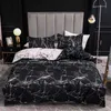 Marmor sängkläder för sovrum Mjuka sängkläder för dubbelsäng Hem Komponent Duvet Cover Quality Quilt Cover och PillowCase 211007