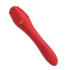 NXY Vibrateurs Silicone 10 Vitesses Gode G Spot Vibrateur pour Femmes Baguette Douce Femelle Clitoris Chatte Rouge Sex Toys Rose Forme Chauffée Vibrateur 0104