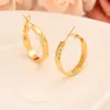 Hoop & Huggie Classic Exquisite Big Round Earrings For Women Top Quality Gold Color Arab African Jewelry