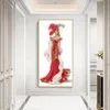 5d DIY Pełna okrągły wiertło Diamentowe Malarstwo Dress Lady Mosaic Kit Rhinestone Rysunek Obraz Dekoracji Home Art Craft Prezent