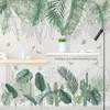 Large Green Leaf Wall Stickers for Bedroom Living room Decor Kitchen Decoration Decals Home