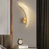 Modern LED vägglampa koppar akryl nyanser skandinavisk sovrum ljus hem inredning vardagsrum väggljus