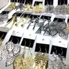 Wholesale 40 Pairs of Dangle Womens Drop Earrings Silver Golden Plated Hook Eardrop Fashion Jewelry Party Wedding Favor Gifts Mix Styles