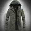 Armégrön Militärjacka Utomhusparkarock Tactical Cotton Coat Vinterjacka Herr Moderock Kläder Hög kvalitet Thicken 211014